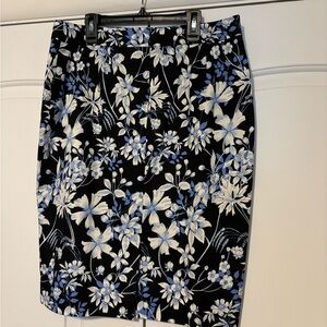 Talbots black/blue with white floral skirt, size 10 excellent condition ￼
